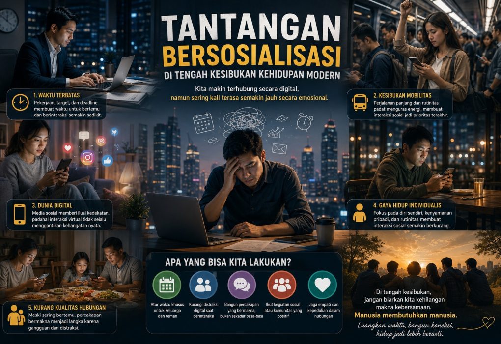 Tantangan Bersosialisasi di Tengah Kesibukan