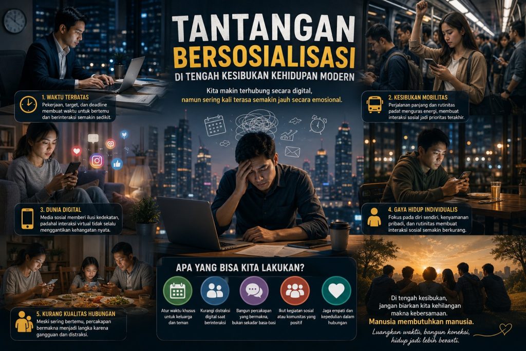Tantangan Bersosialisasi di Tengah Kesibukan
